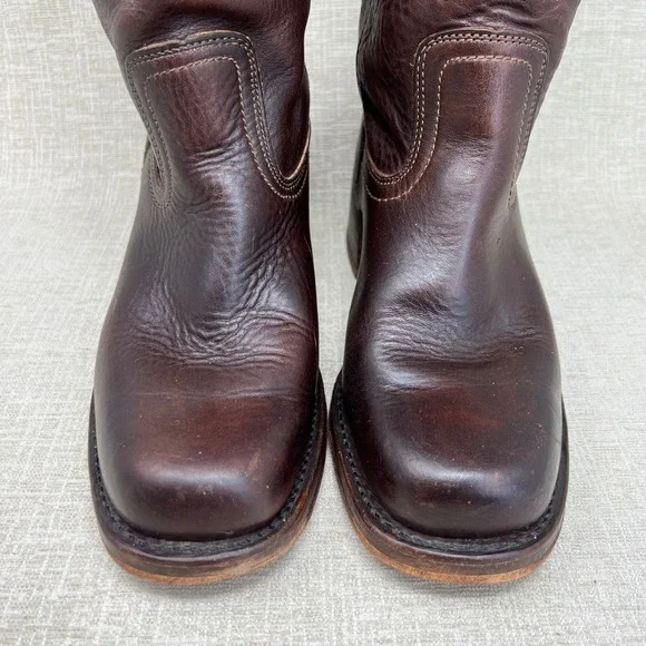 VTG 80s Frye Campus 14L Brown Leather Tall Riding Boots Womens Size 9M USA Made - Picture 5 of 14
